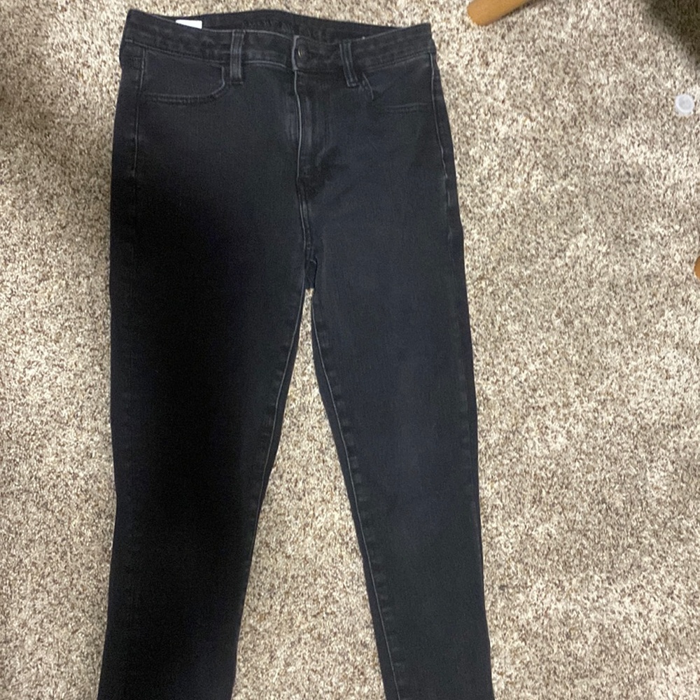 Black american eagle skinny jeans